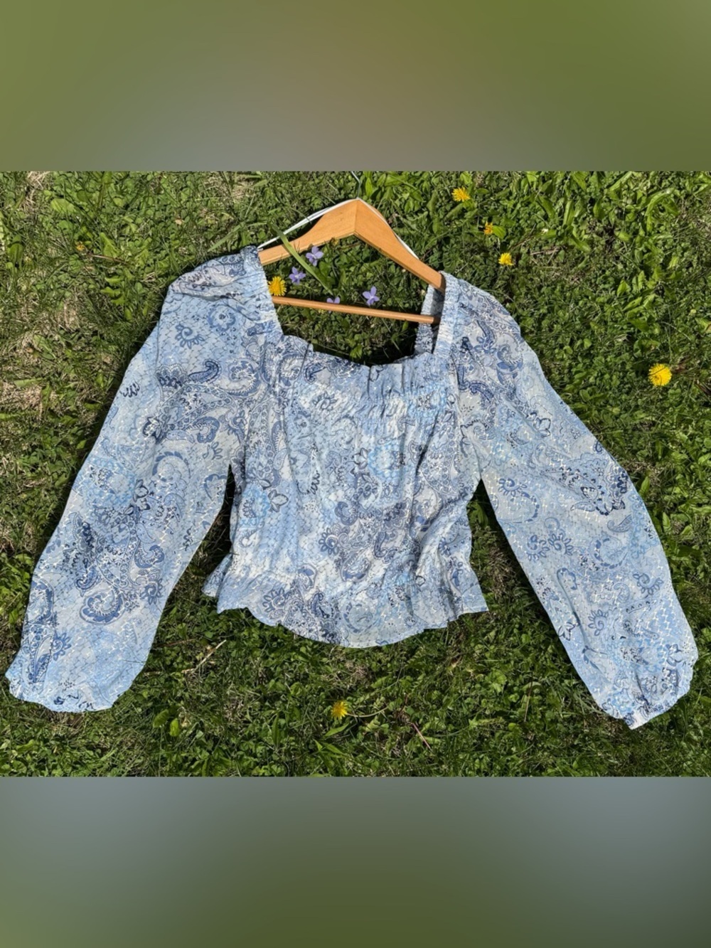 En Crème Pheasant Blouse Large